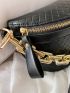 Chain Decor Braided Fanny Pack