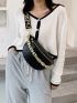 Chain Decor Braided Fanny Pack