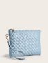 Quilted Clutch Bag With Wristlet