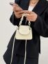 Mini Minimalist Letter Embossed Chain Satchel Bag