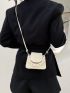 Mini Minimalist Letter Embossed Chain Satchel Bag