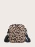 Mini Leopard Graphic Crossbody Bag