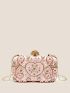 Mini Rhinestone Decor Chain Evening Bag