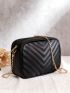 Mini Chevron Chain Crossbody Bag