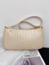 Croc Embossed Shoulder Bag