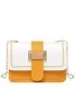 Mini Two Tone Flap Shoulder Bag