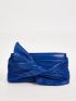 Striped Detail Knot Detail Clutch Bag