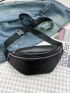 Minimalist Double Zipper Waist Bag