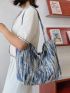 Tie Dye Pattern Shoulder Tote Bag