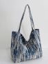 Tie Dye Pattern Shoulder Tote Bag