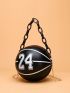 Mini Basketball Design Chain Satchel Bag