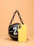 Mini Basketball Design Chain Satchel Bag