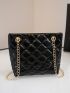 Mini Toggle Lock Quilted Chain Shoulder Bag