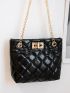 Mini Toggle Lock Quilted Chain Shoulder Bag