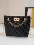 Mini Toggle Lock Quilted Chain Shoulder Bag