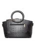 Crocodile Embossed Twilly Scarf Decor Tote Bag