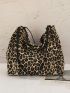 Leopard Print Large Capacity Shoulder Tote Bag