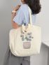 Floral Graphic Shopper Bag