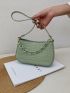 Minimalist Croc Embossed Chain Satchel Bag