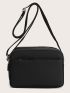 Minimalist Multiple Zipper Crossbody Bag