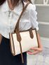 Contrast Binding Shoulder Bag