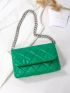 Quilted Pattern Chain Shoulder Bag