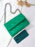 Quilted Pattern Chain Shoulder Bag