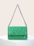 Quilted Pattern Chain Shoulder Bag