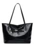 Crocodile Embossed Shoulder Tote Bag With Coin Purse