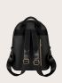 Studded Decor Backpack With Bag Charm