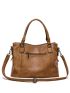 Buckle Detail Shoulder Tote Bag