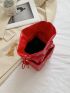 Mini Textured Drawstring Bucket Bag