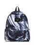 Letter Patch Tie Dye Pattern Backpack