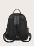 Litchi Embossed Zip Backpack