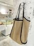 Contrast Trim Mesh Tote Bag