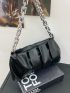 Ruched Chain Shoulder Bag