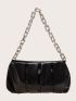 Ruched Chain Shoulder Bag