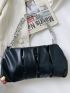 Ruched Chain Shoulder Bag