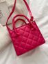 Mini Solid Quilted Satchel Bag