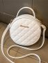 Mini Minimalist Quilted Circle Bag