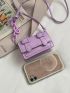 Mini Buckle Decor Flap Crossbody Bag