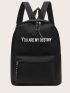 Letter Graphic Functional Backpack