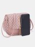 Geometric Pattern Tassel Decor Flap Saddle Bag