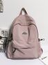 Letter Patch Large Capacity Backpack