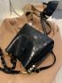 Mini Croc Embossed Bucket Bag