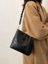 Mini Croc Embossed Bucket Bag