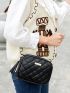 Mini Tassel Decor Quilted Chain Crossbody Bag