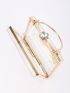 Clear Rhinestone Decor Chain Clutch Bag