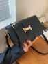 Mini Buckle Decor Flap Crossbody Bag