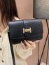 Mini Buckle Decor Flap Crossbody Bag